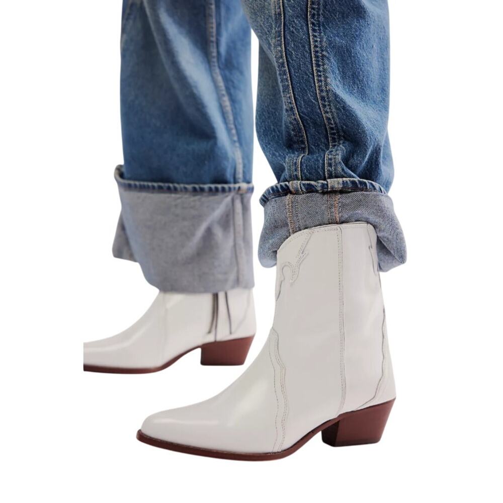Free People New Frontier Ankle Western Cowboy Boots Summer Festival Party 9.5